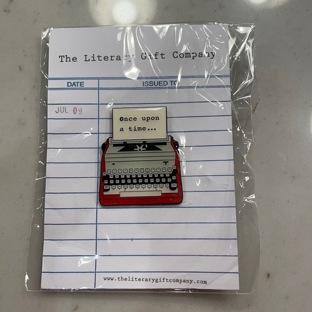 Literary gift company typewriter pin